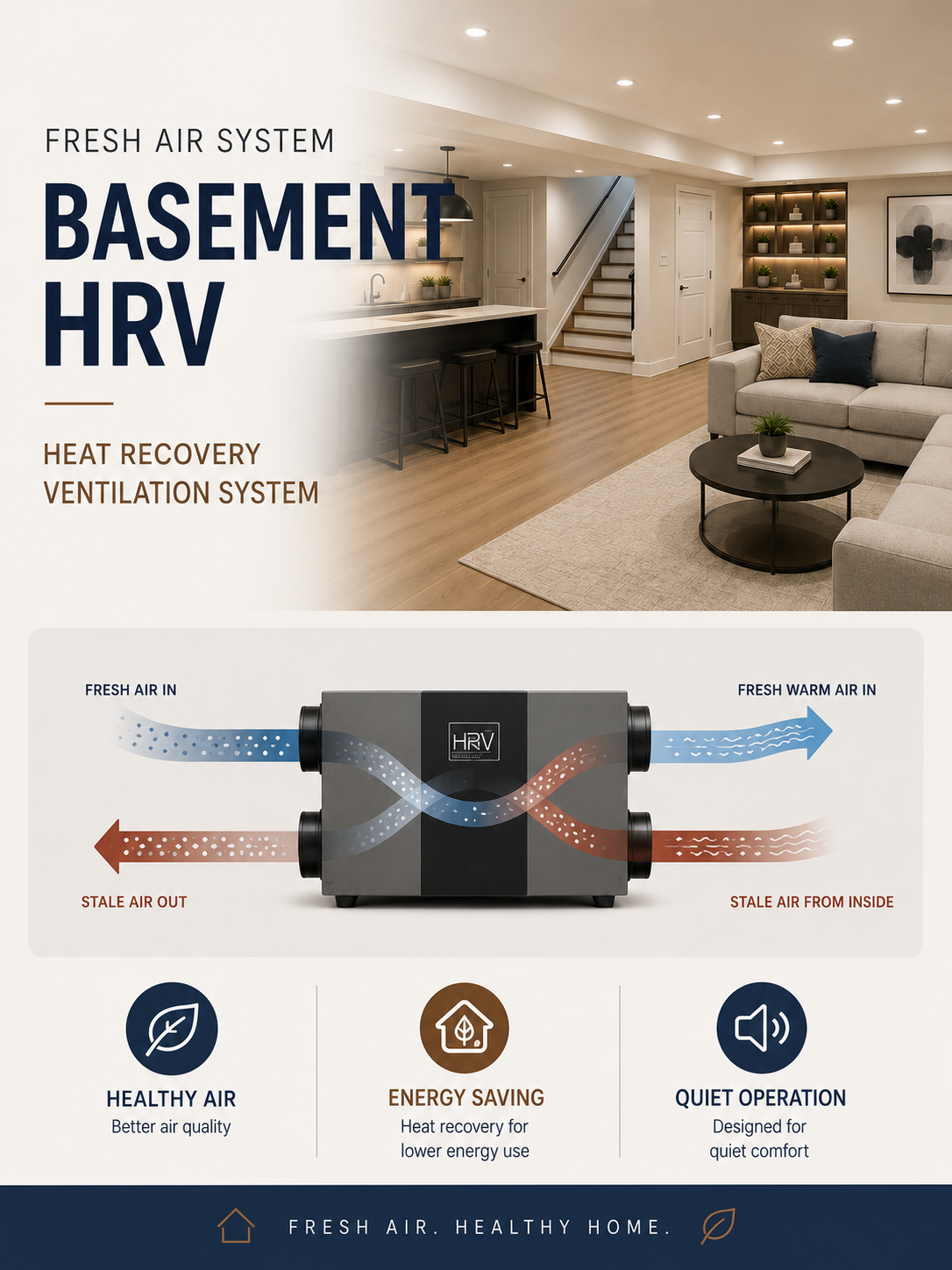 HRV heat recovery ventilation system